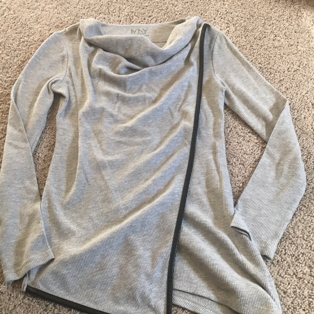 ⭐️ Marc NY Asymmetrical Faux Leather Top Sz L